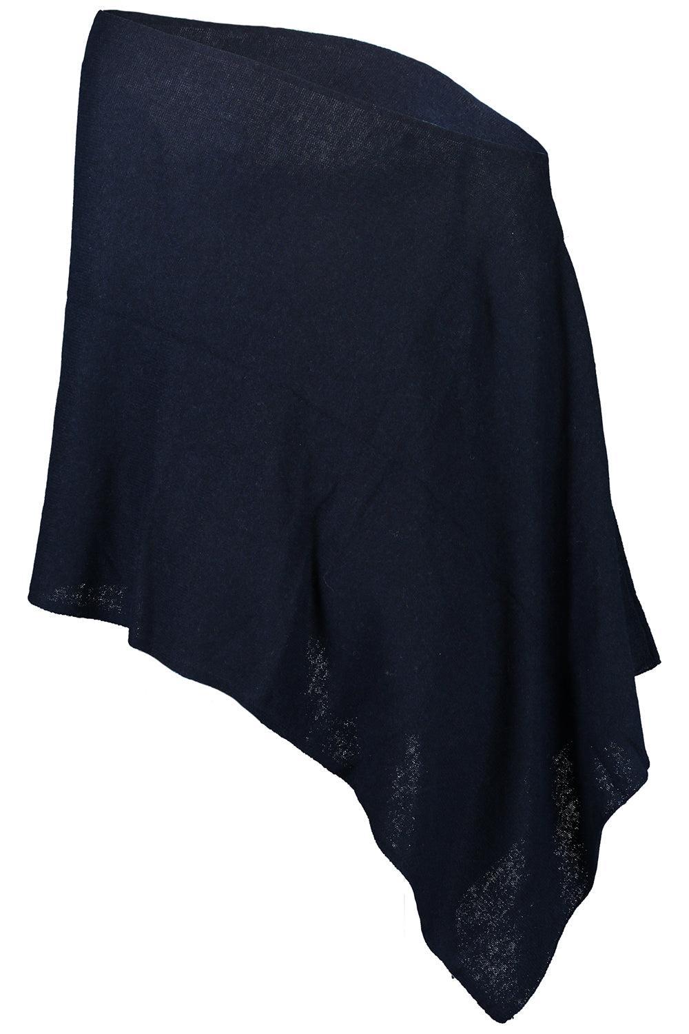 Ruana Cashmere Poncho Cape - Navy-NAVY-O/S-CLOTHINGTOPPONCHO-MINNIE ROSE