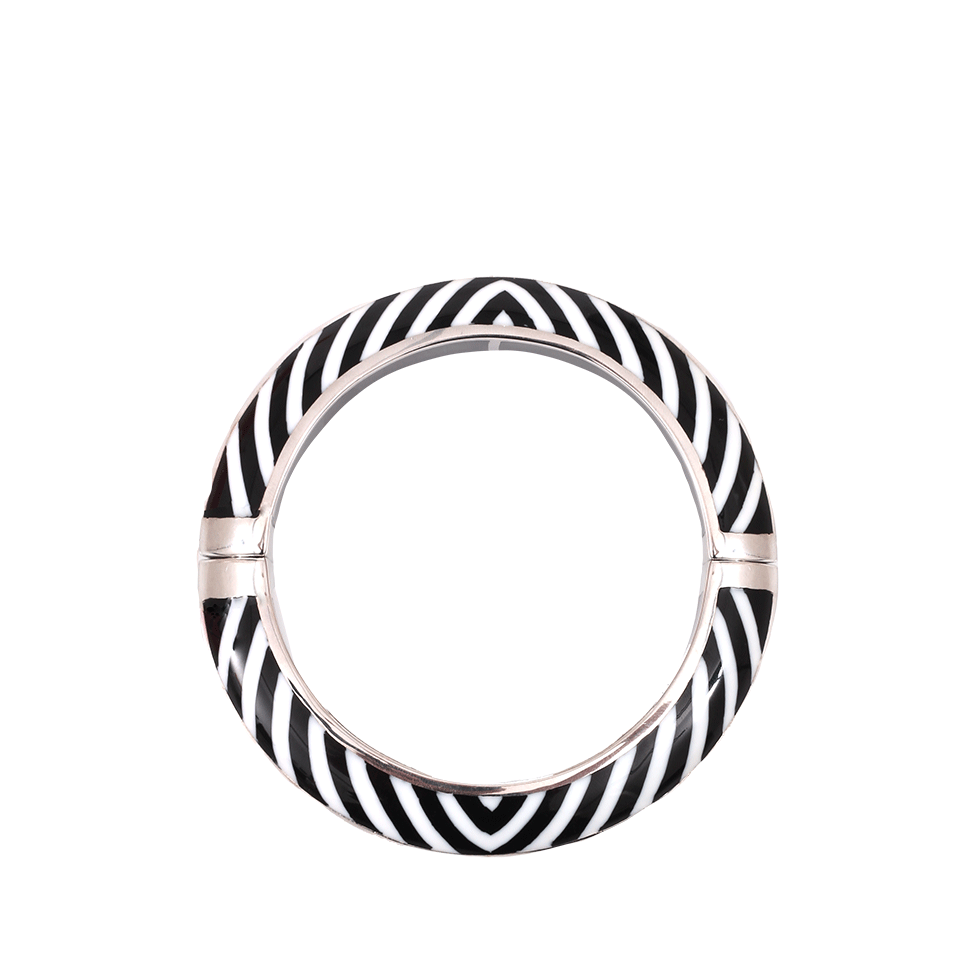MIRIAM SALAT-Chevron Tuxedo Bangle-BLK/WHT