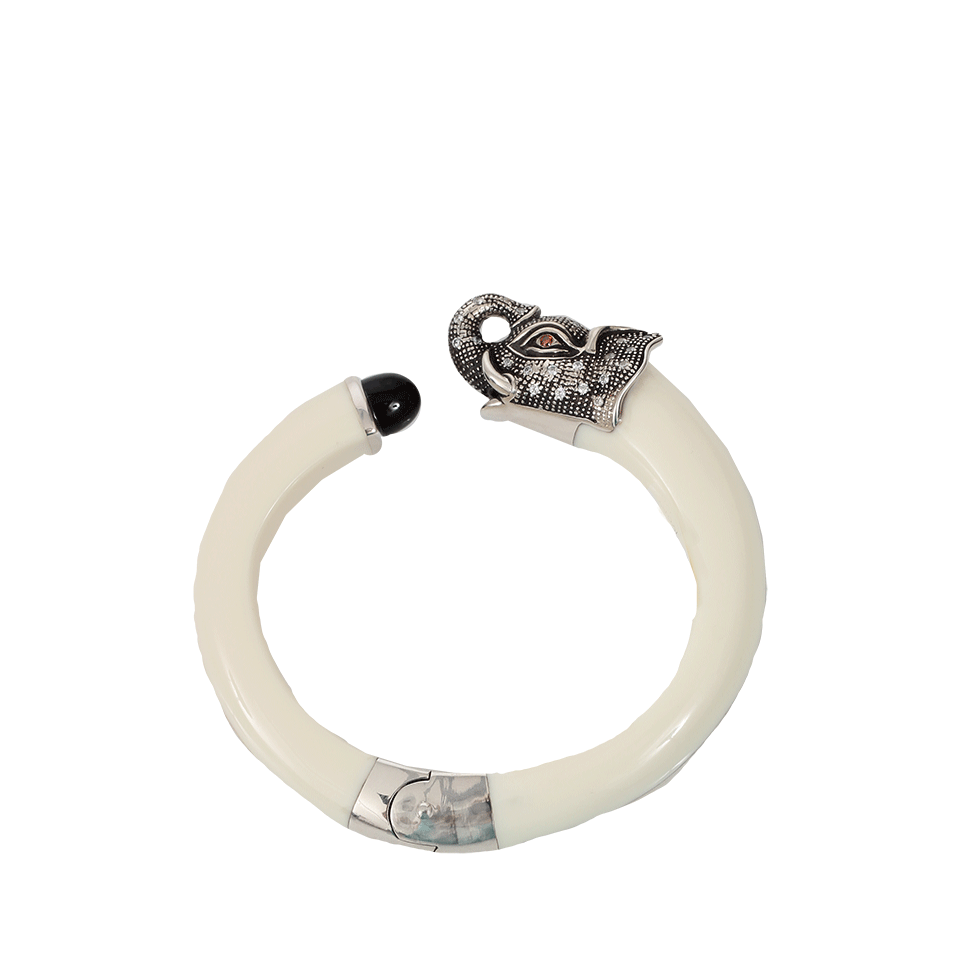 MIRIAM SALAT-Elephant Antique Bangle-IVORY
