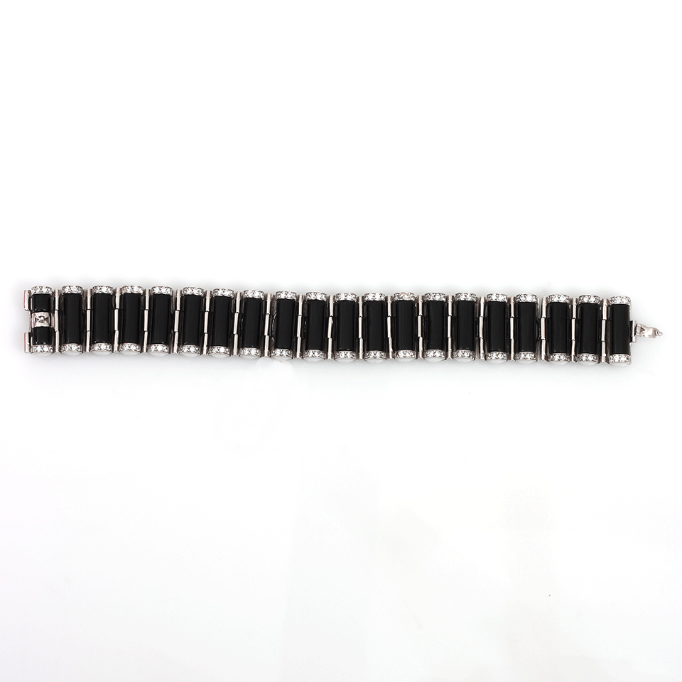 MIRIAM SALAT-Small Tribal Rod Bracelet-BLACK