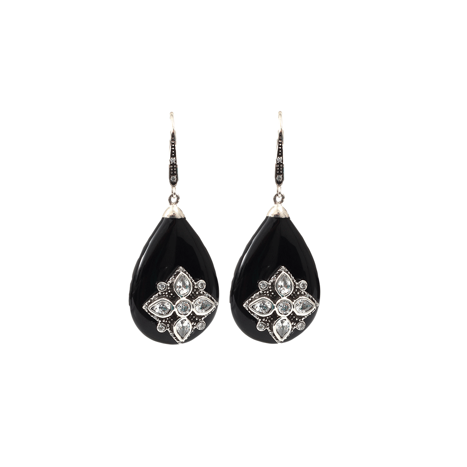 MIRIAM SALAT-Vintage Drop Earrings-BLACK