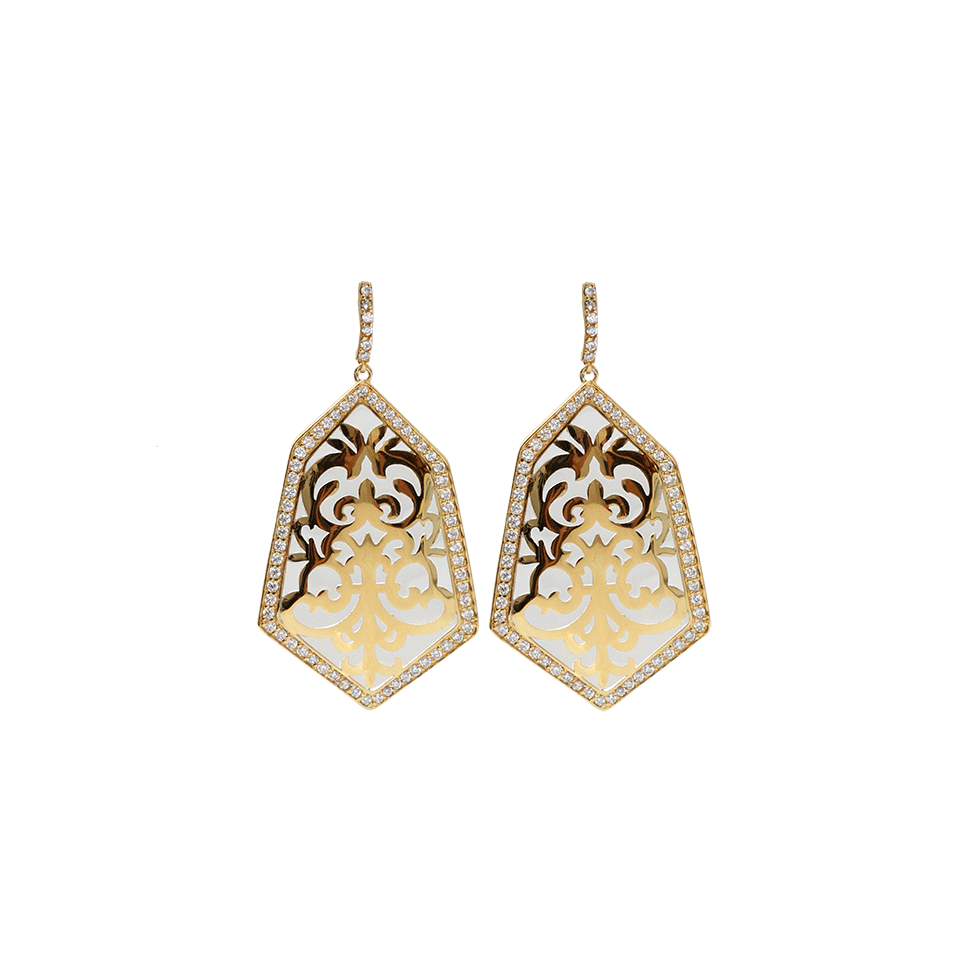 MIRIAM SALAT-Large Filagree Earrings-GOLD