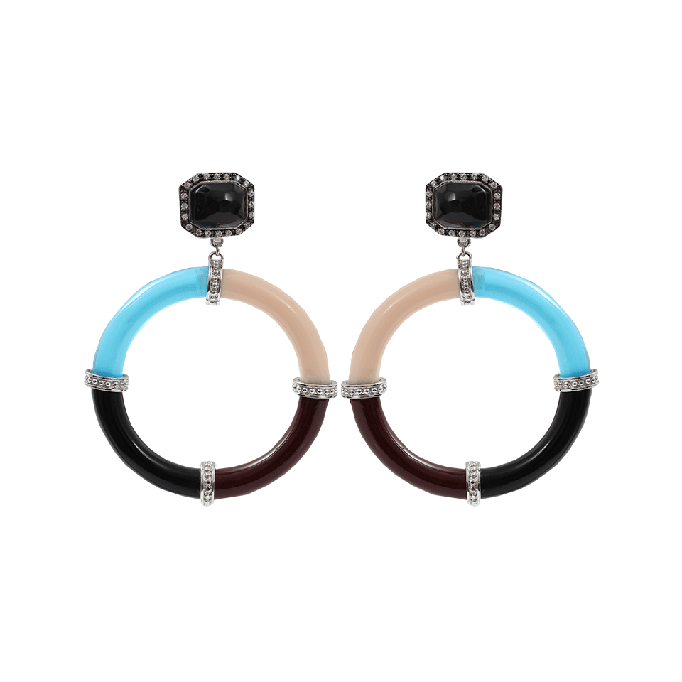 MIRIAM SALAT-Tribal Circle Earrings-MULTI