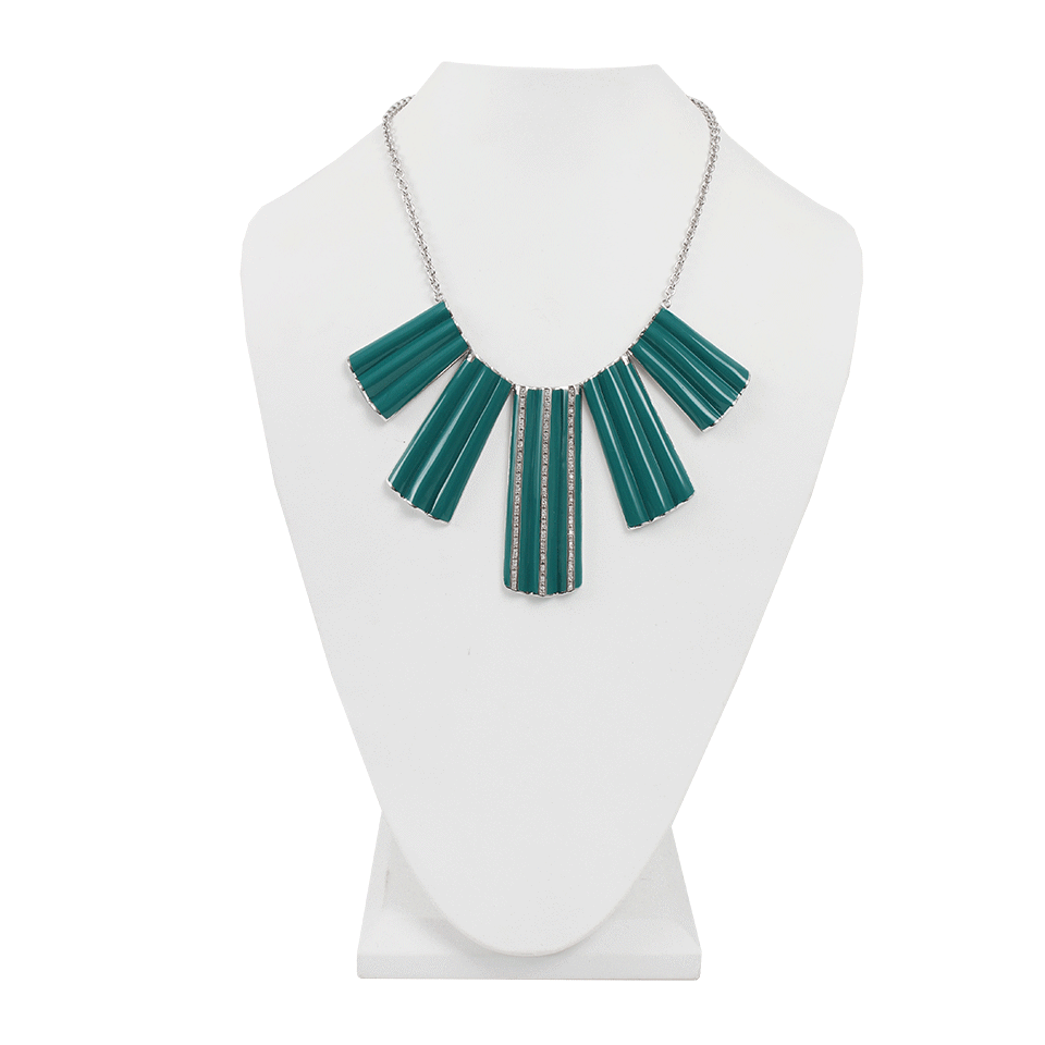 MIRIAM SALAT-Block Jade Necklace-SILVER