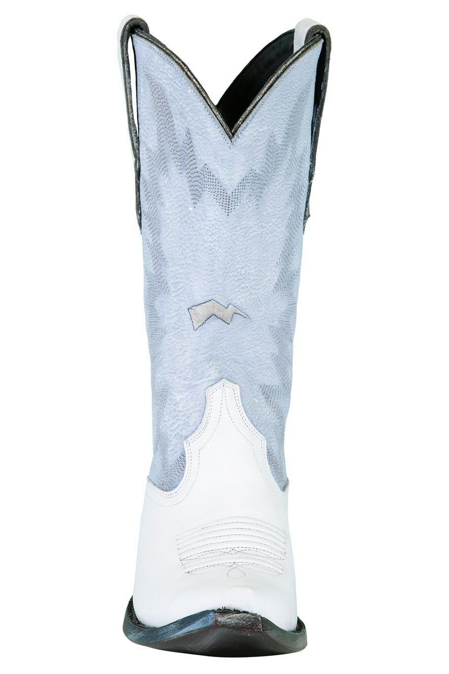 MIRONOVA-Cow Hide Leather Boot - Blue-BLUE/WHT
