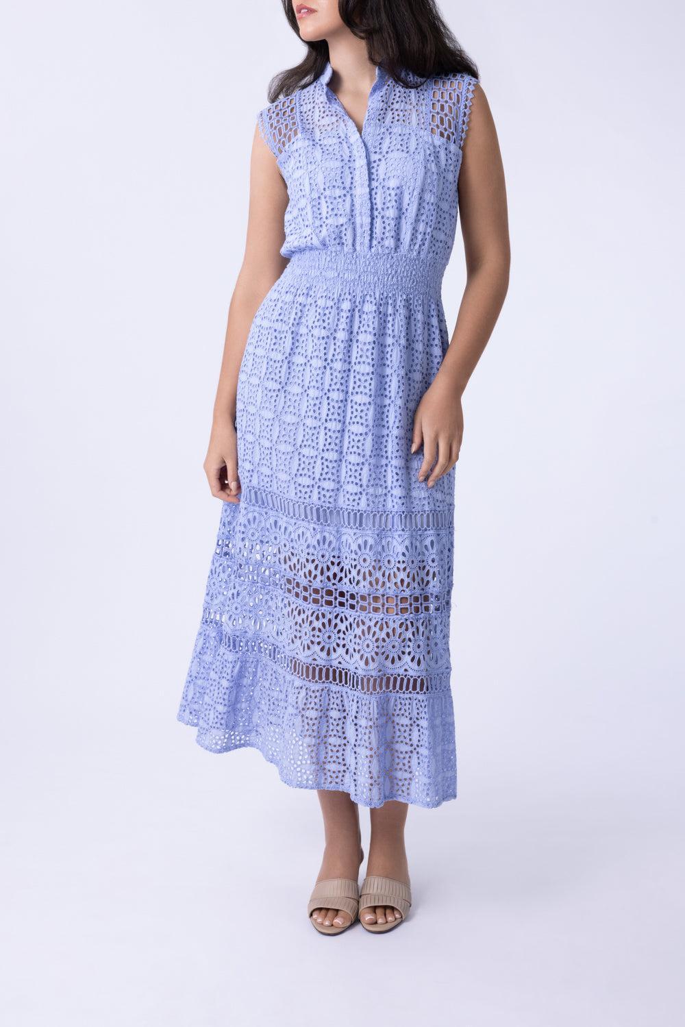 Ginepro Sleeveless Midi Dress-PURPLE-XS-CLOTHINGDRESSCASUAL-MISH
