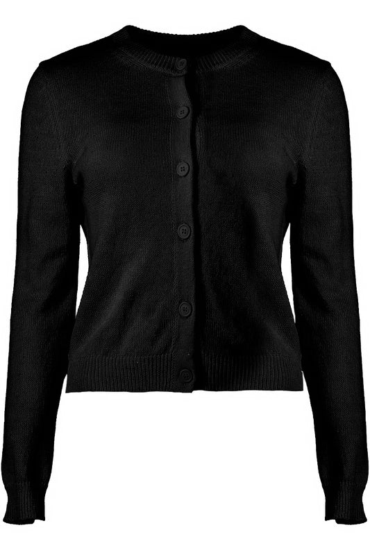 Paillette Sequin Long Sleeve Cardigan - Black-BLACK-XS-CLOTHINGTOPCARDIGAN-MISH