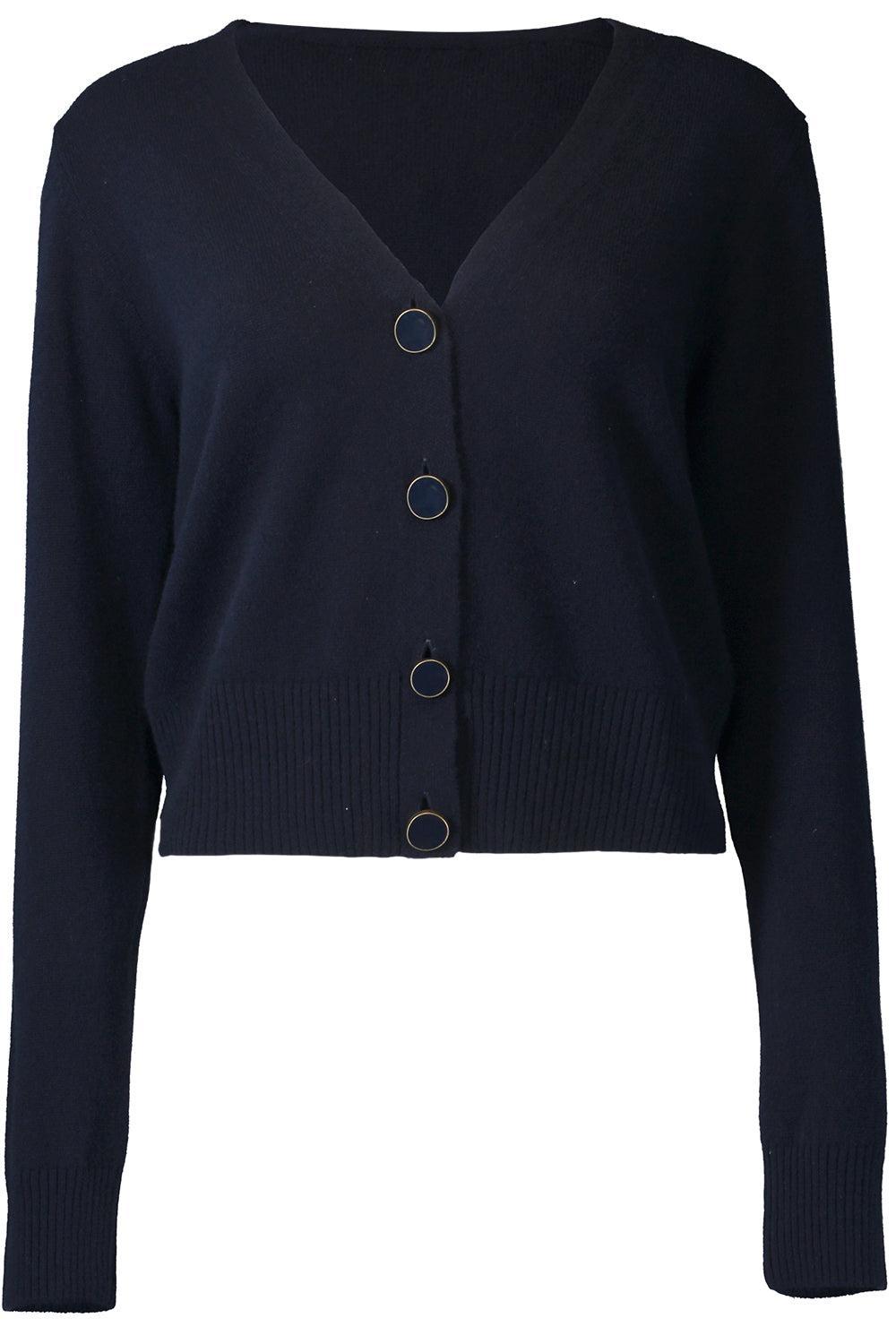 The Cashmere Cardigan - Navy-BLUE-XS-CLOTHINGTOPCARDIGAN-MISH