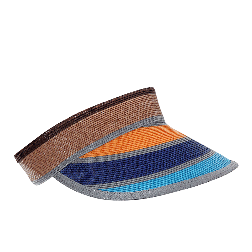 MISSONI-Woven Visor-BLU/ORNG