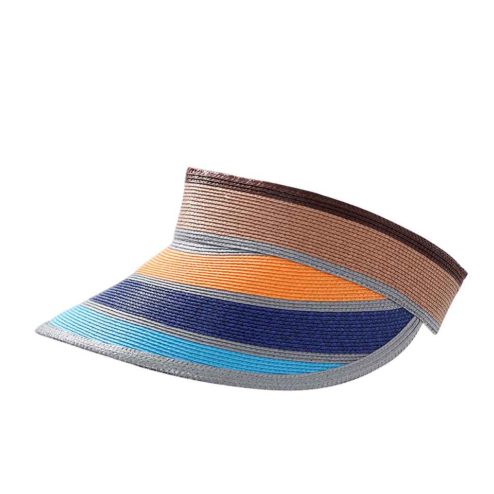 MISSONI-Woven Visor-BLU/ORNG