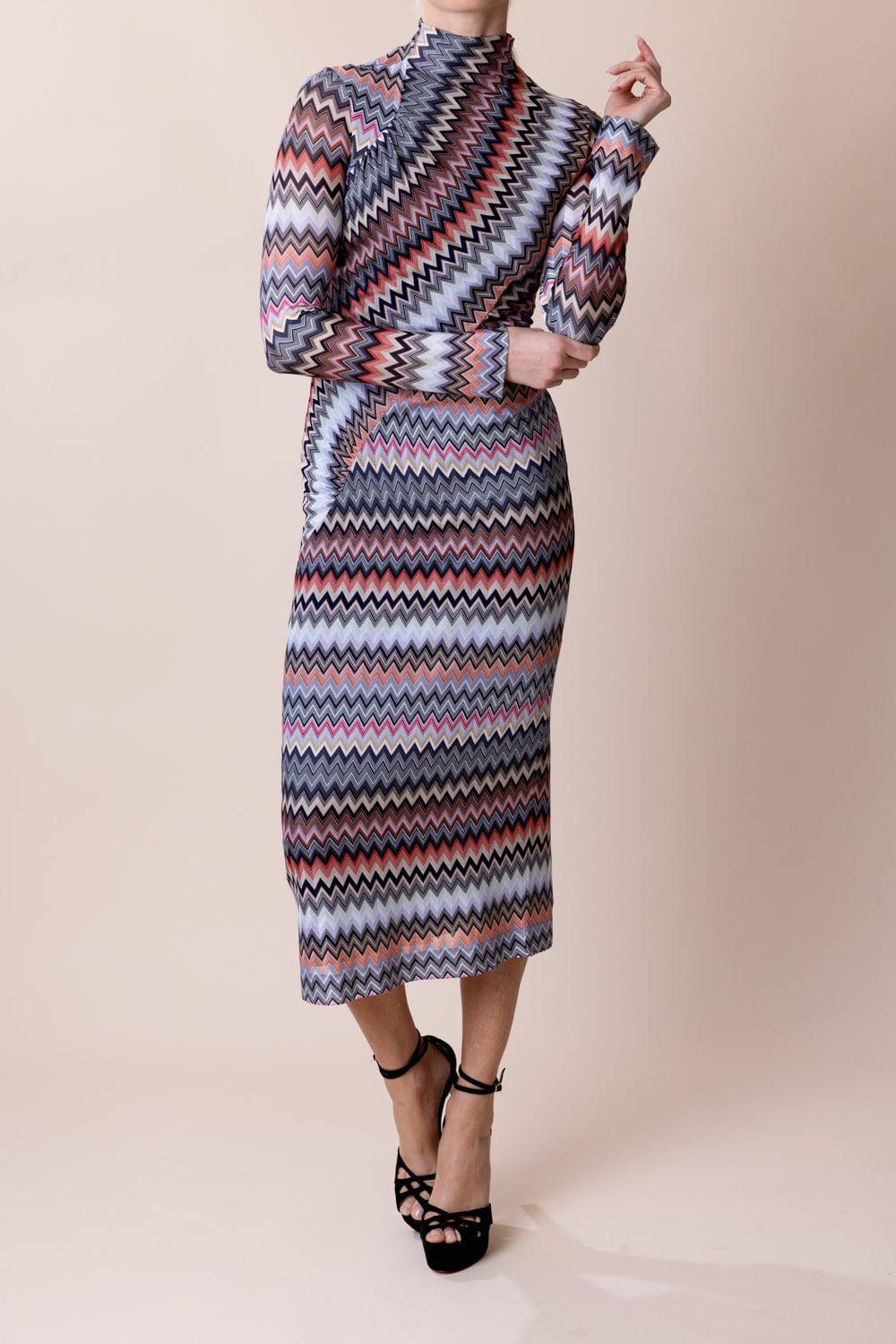 MISSONI-Mock Neck Midi Dress-
