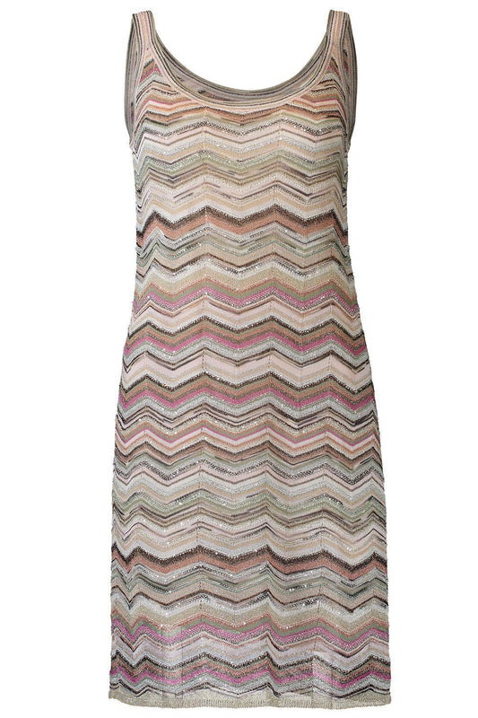 Sleeveless Short Dress - Multicolor Light-GEOMETRC-38-CLOTHINGDRESSCASUAL-MISSONI