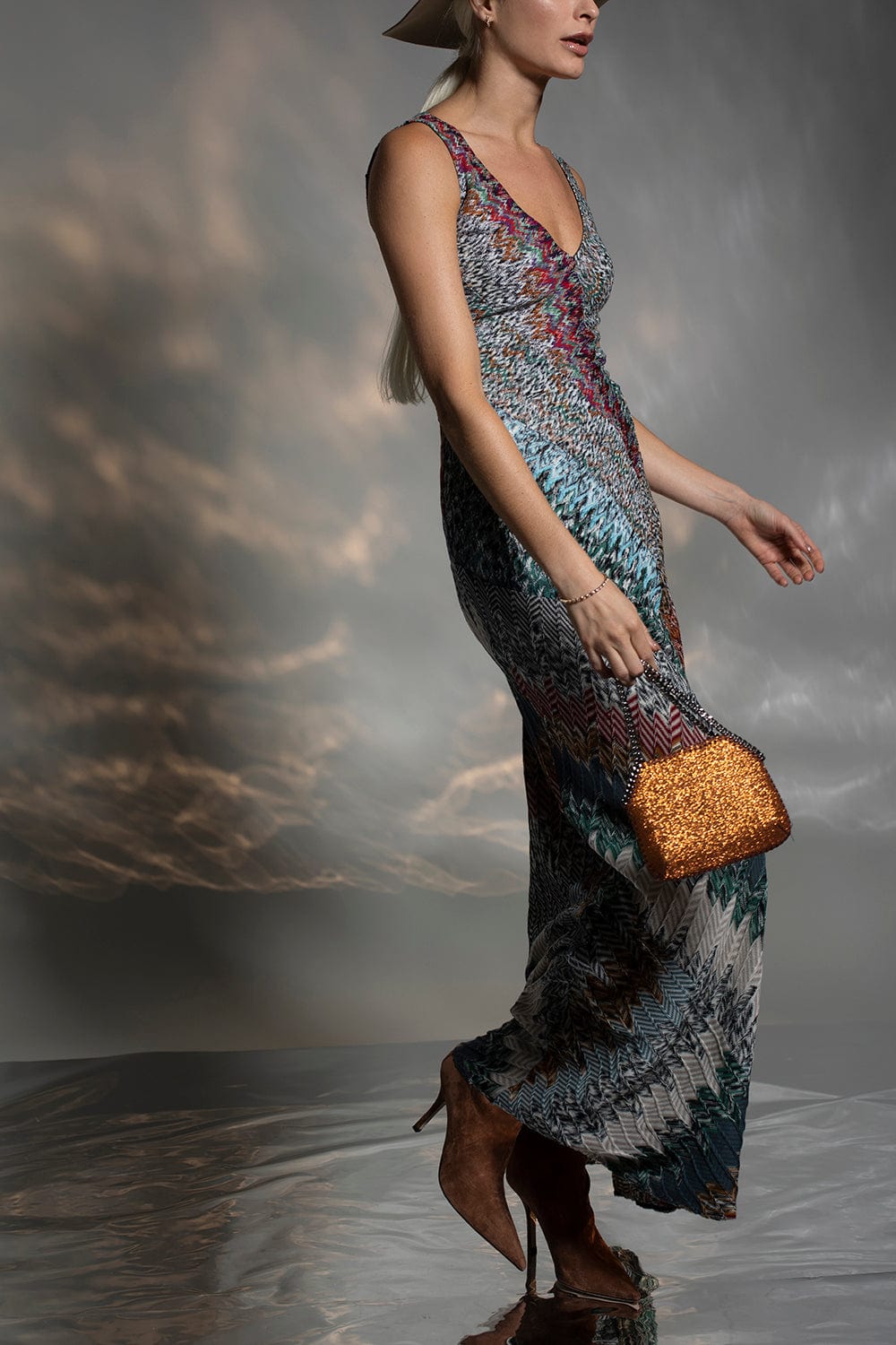 MISSONI-Sleeveless Maxi Dress-