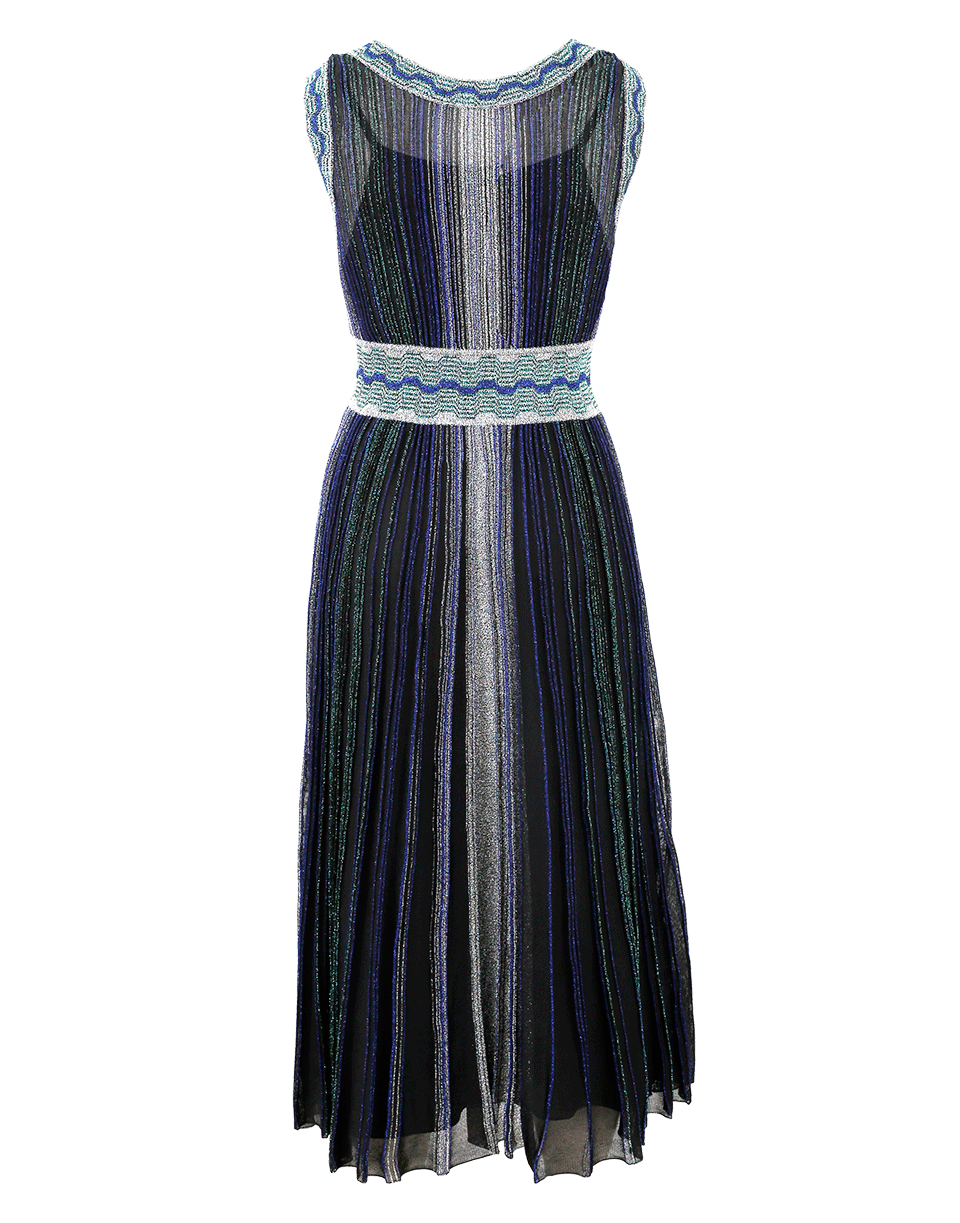 MISSONI-Ribbed Dress-NAVY