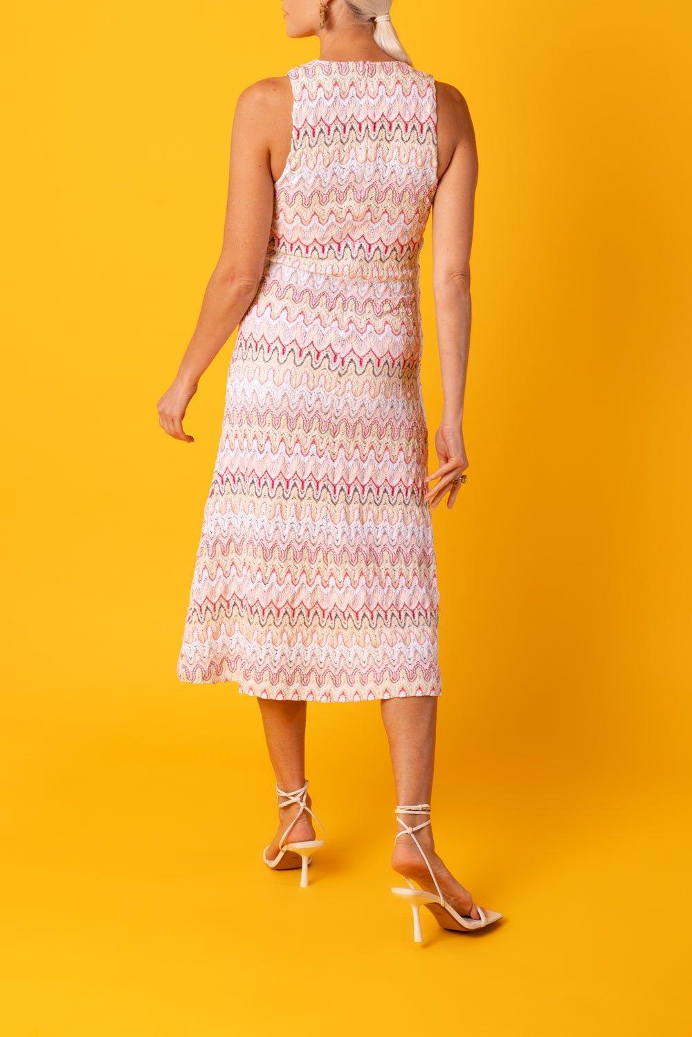 MISSONI-V-Neck Sleeveless Dress-