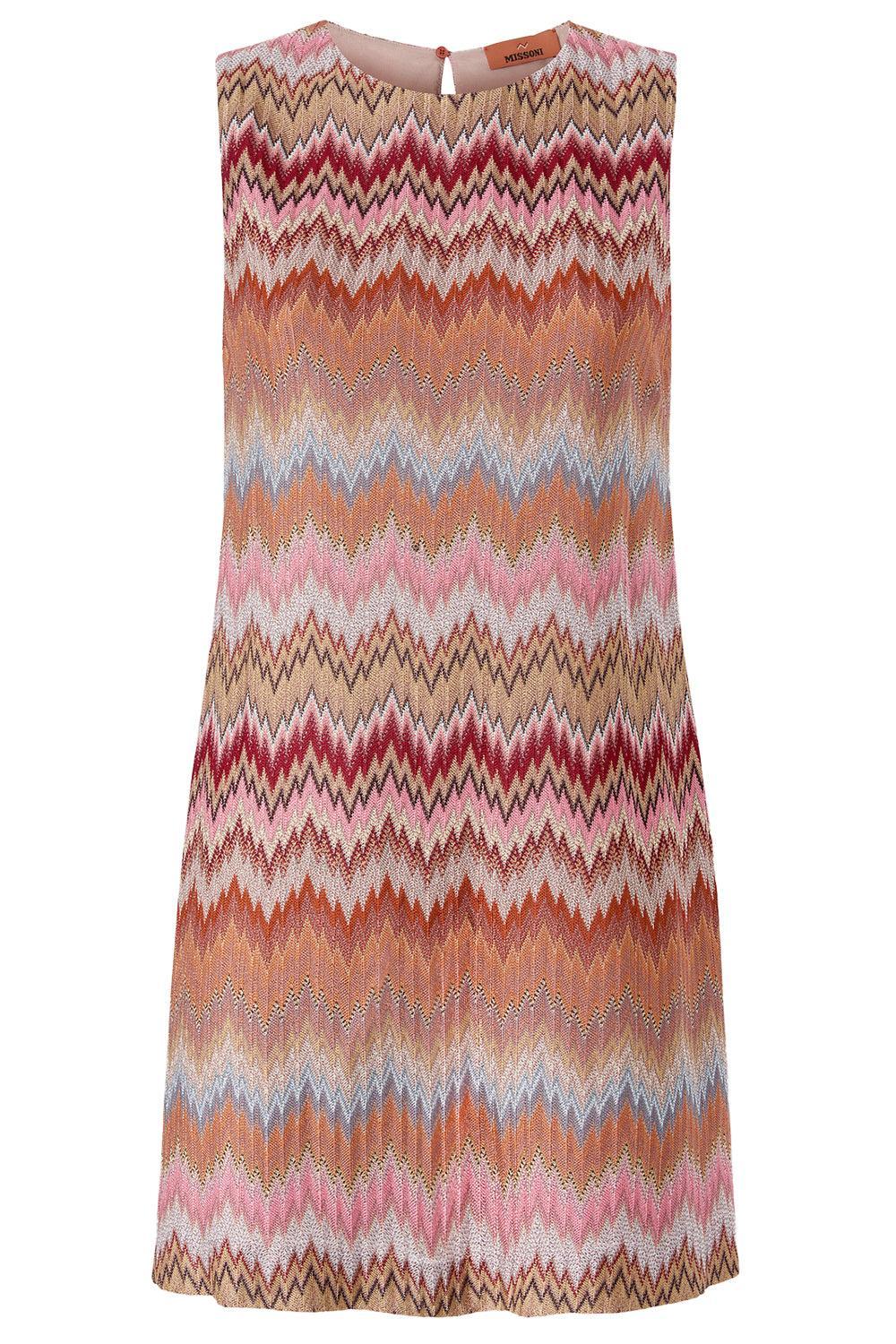 Short Sleeveless Dress-PKRSTMLT-38-CLOTHINGDRESSCASUAL-MISSONI