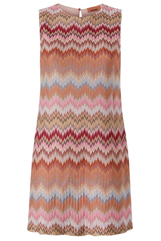 Short Sleeveless Dress-PKRSTMLT-38-CLOTHINGDRESSCASUAL-MISSONI