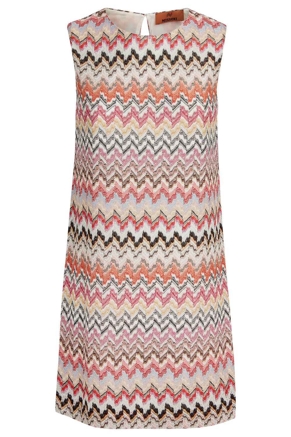 MISSONI-Sleeveless Short Dress - Pink White-