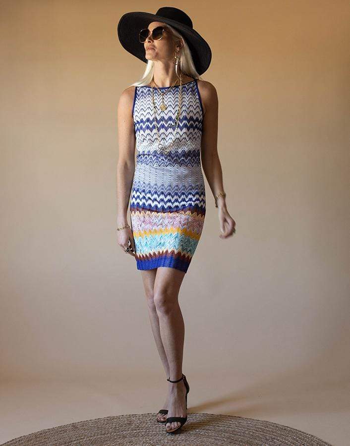 MISSONI-ZigZag Bateau Mini Dress-