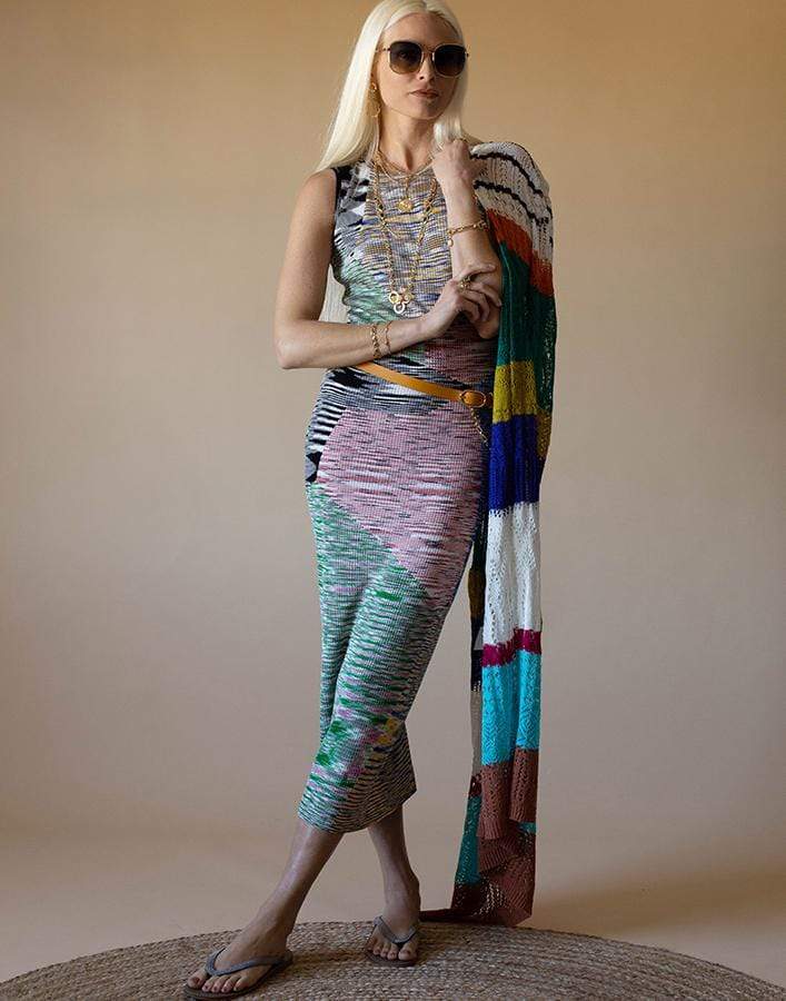 Space Dye Knit Midi Dress