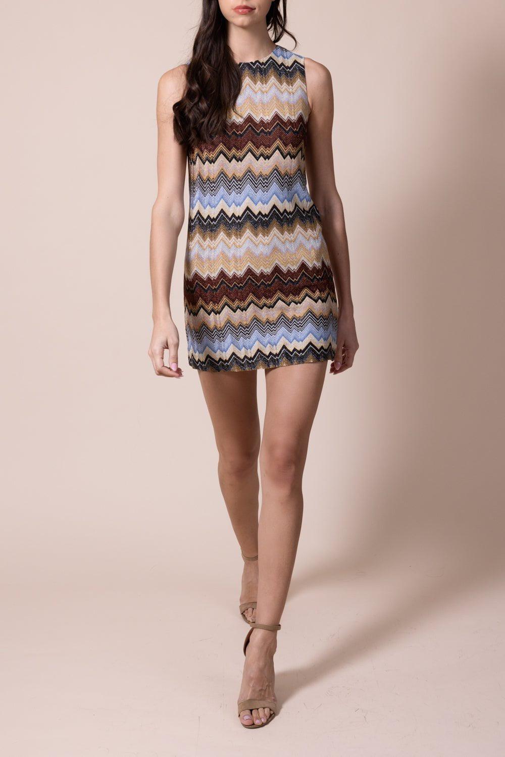 MISSONI-Lurex Knit Sleeveless Mini Dress-