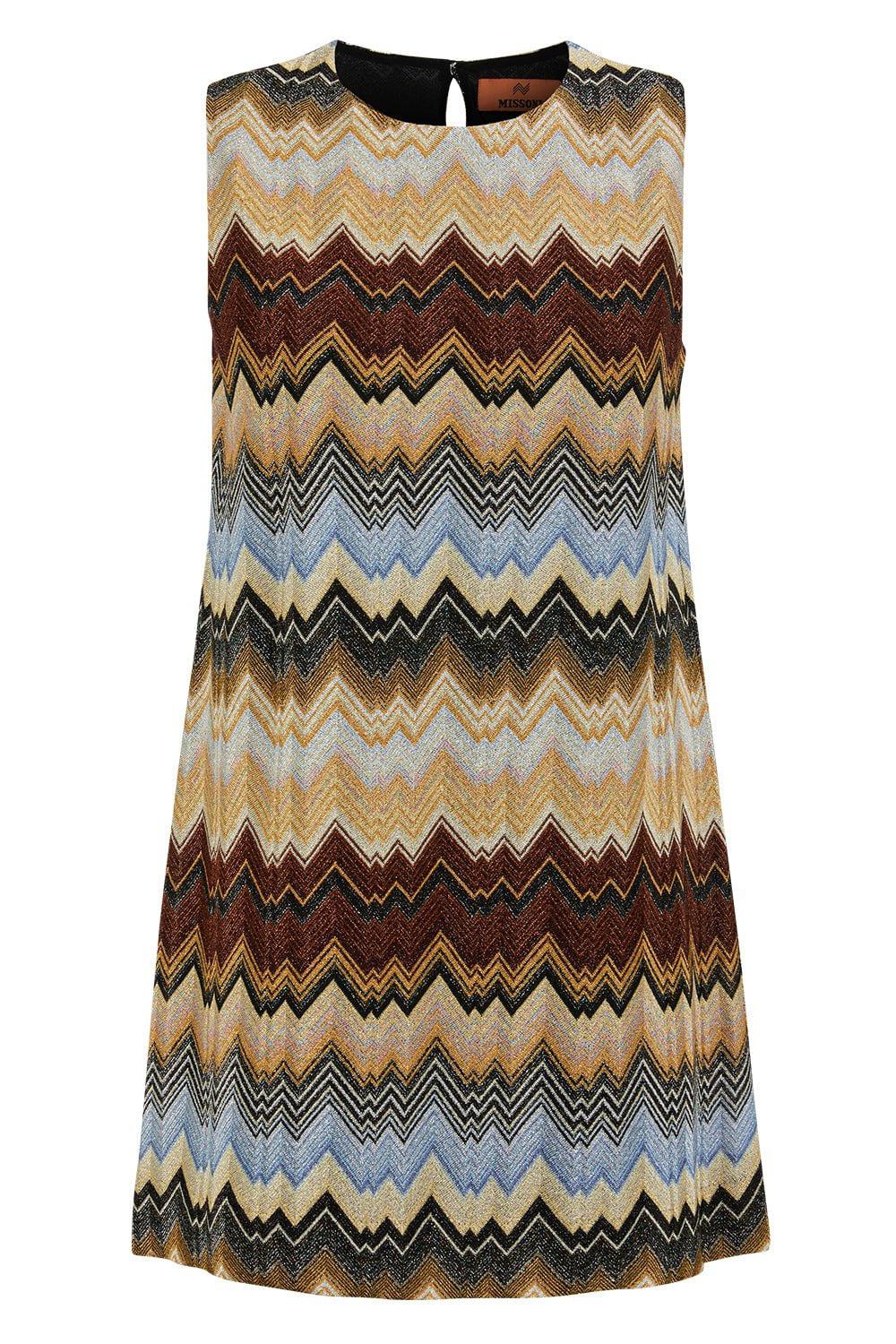 MISSONI-Lurex Knit Sleeveless Mini Dress-