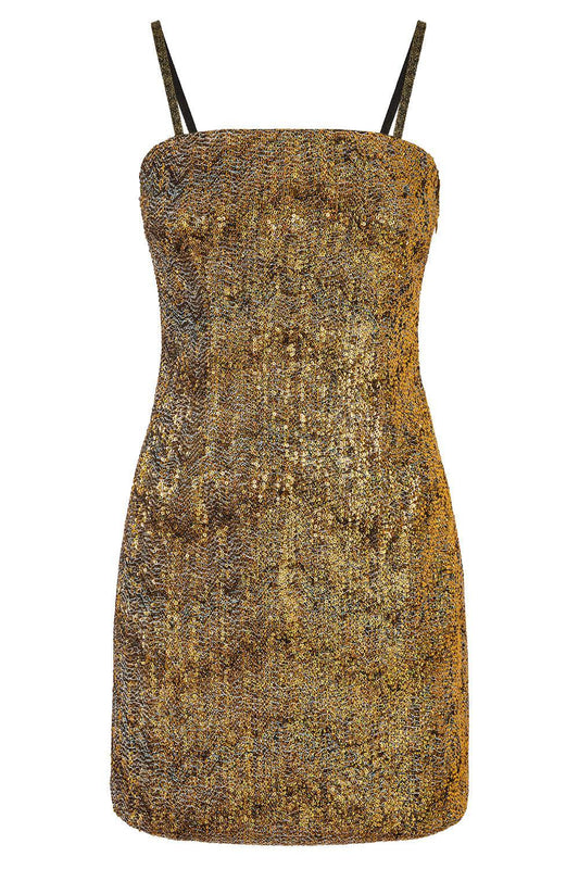 Strapless Mini Dress-GOLD-38-CLOTHINGDRESSCOCKTAIL-MISSONI