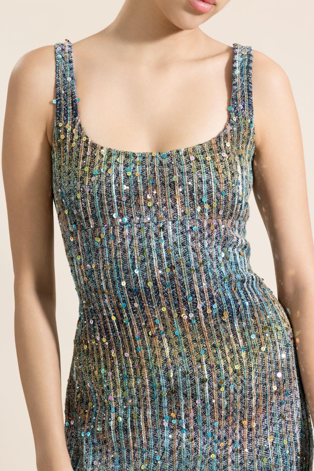 Sleeveless Chevron Maxi Dress-MULTI-40-CLOTHINGDRESSGOWN-MISSONI