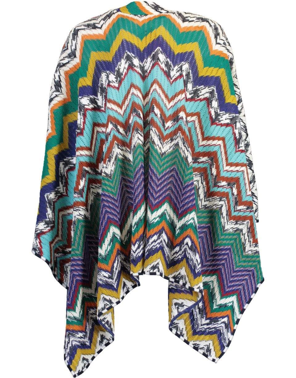 MISSONI-V-Neck Pullover Poncho-MULTI