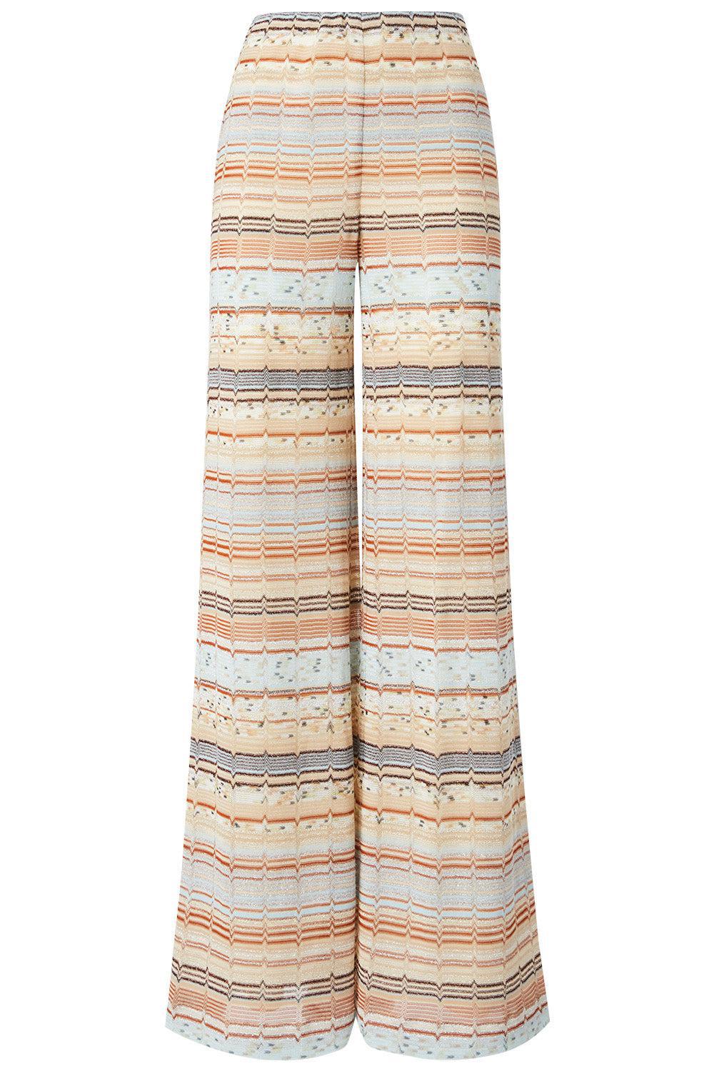 Multi Tone Trousers-WHT/BGE-40-CLOTHINGPANTCASUAL-MISSONI