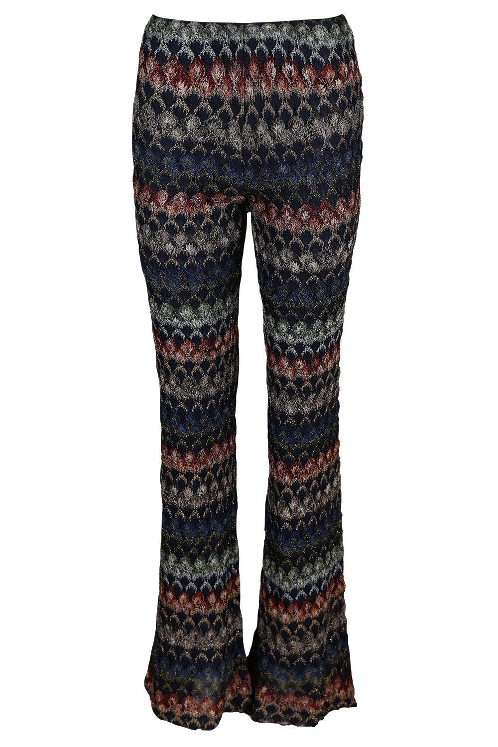 Knit Trouser - Multicolor Dark-GEOMETRC-40-CLOTHINGPANTSLIM FIT-MISSONI