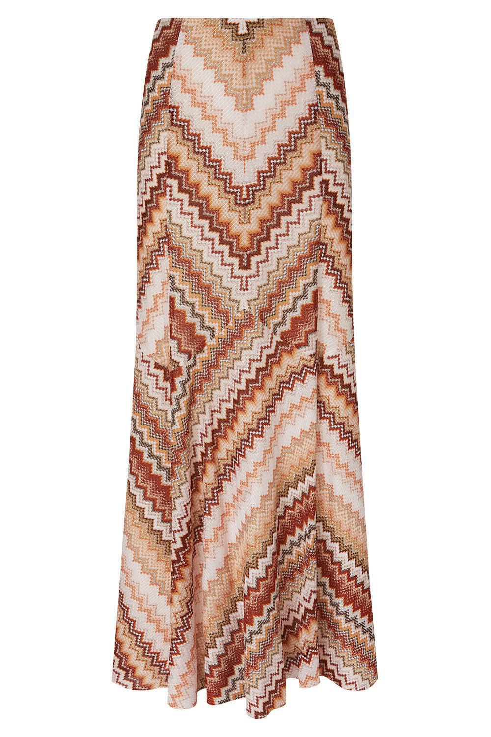 Multi Tones Long Skirt-MULTIBRN-38-CLOTHINGSKIRTMAXI-MISSONI