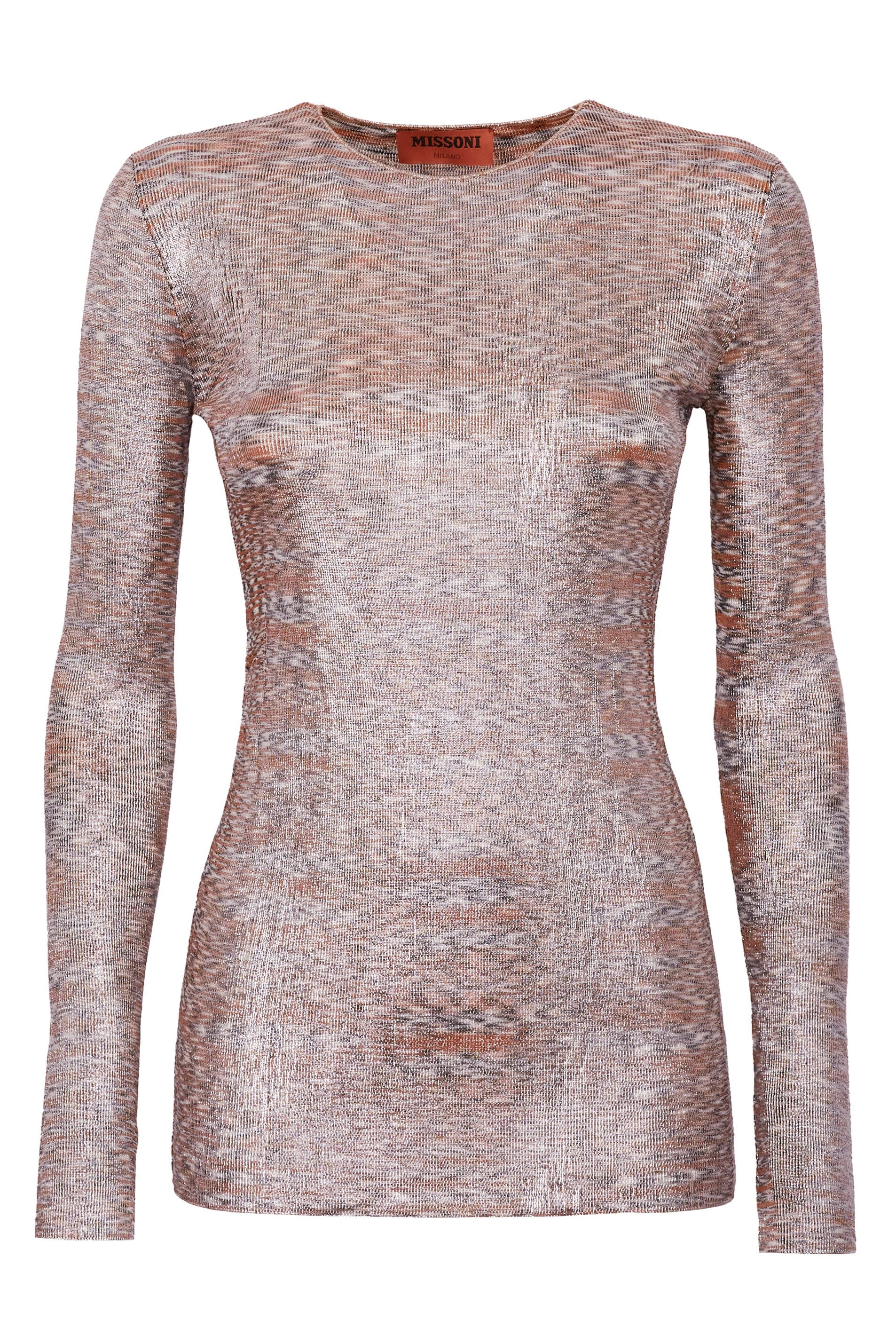 MISSONI-Long Sleeve Crew Neck Top-
