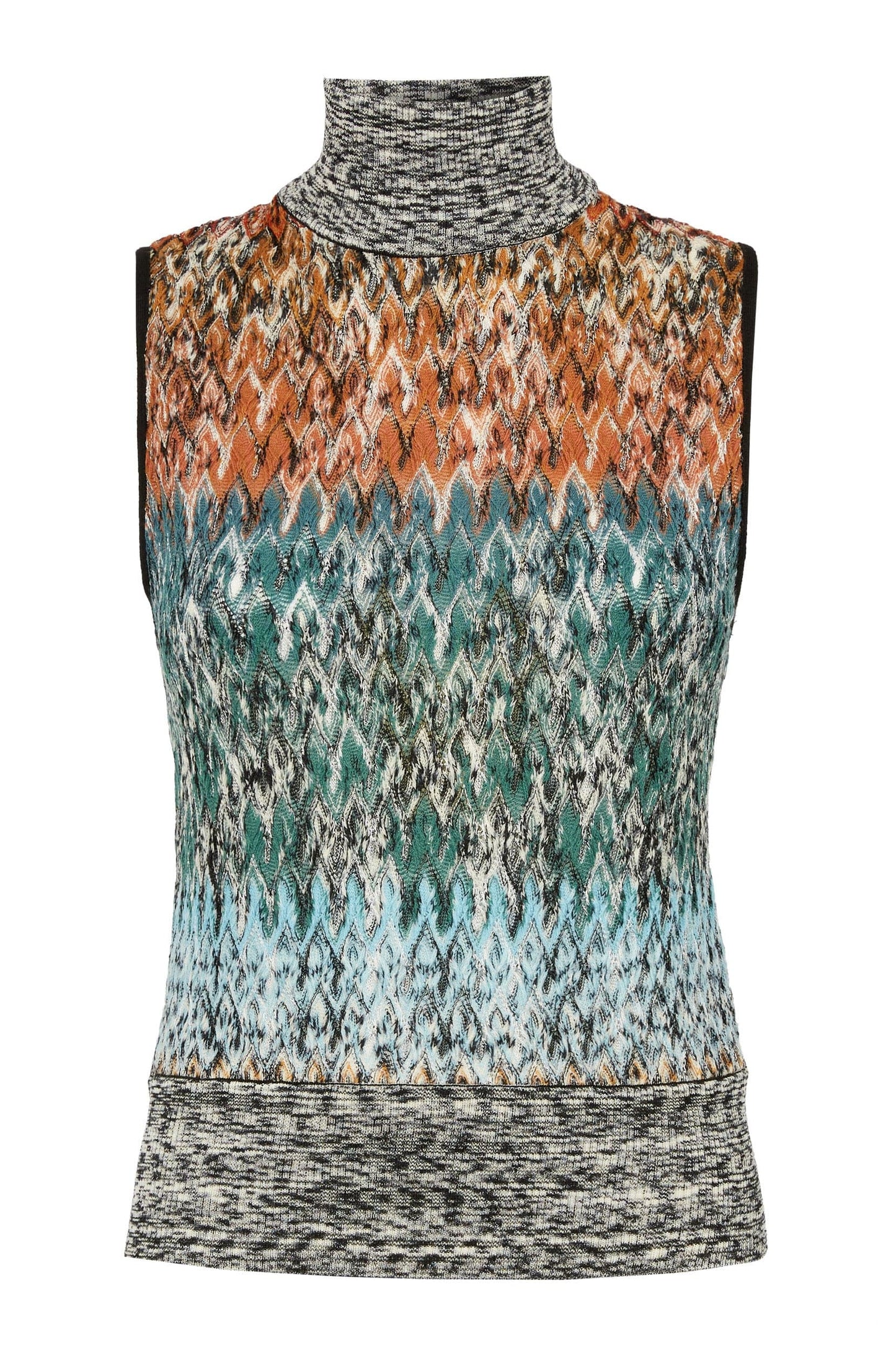 MISSONI-Sleeveless Turtleneck Top-