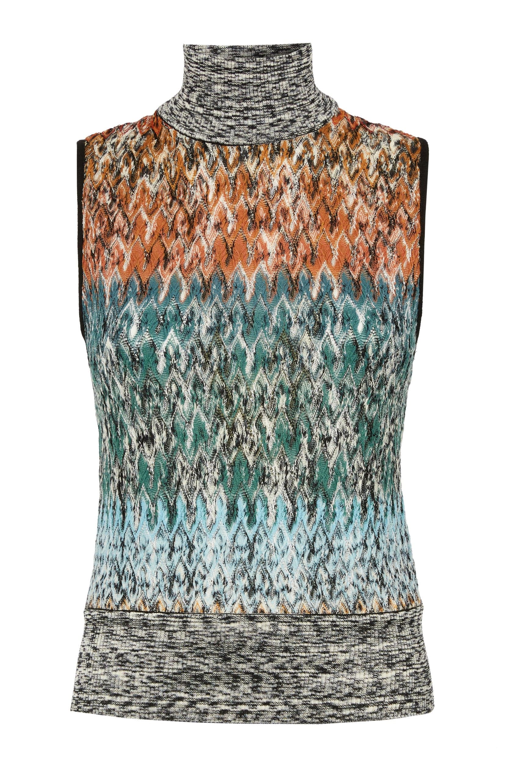 MISSONI-Sleeveless Turtleneck Top-