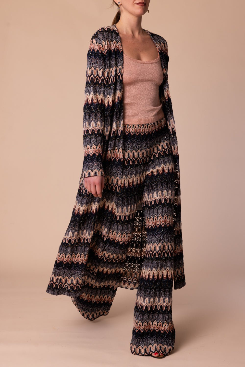 MISSONI-Maxi Cardigan - Dark Tones-