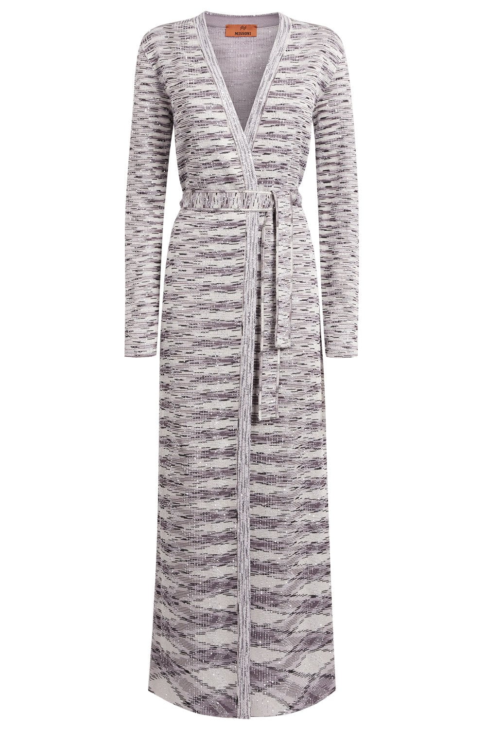 MISSONI-Knit Weave Sequin Long Cardigan-