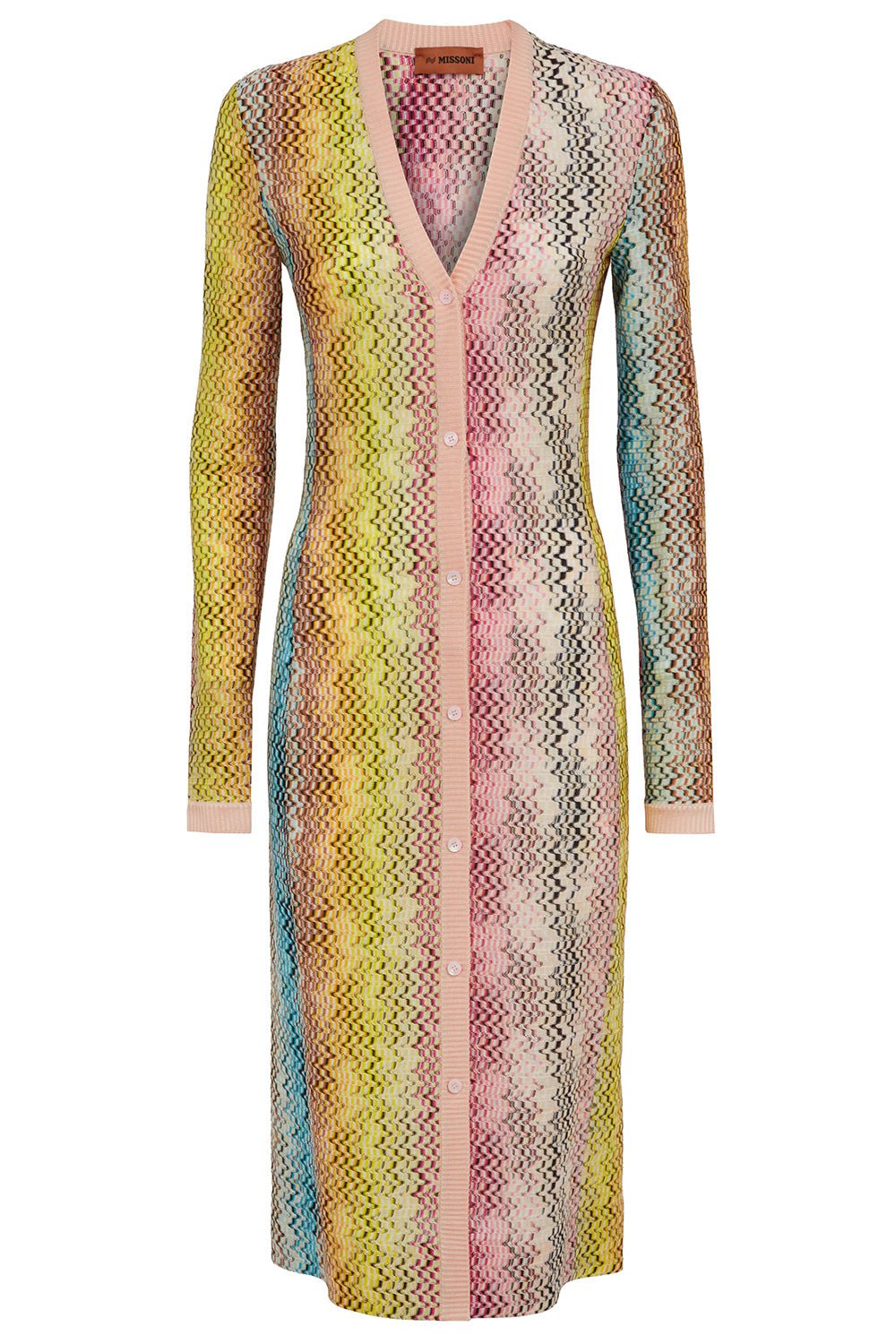 MISSONI-Vertical Print Long Cardigan-