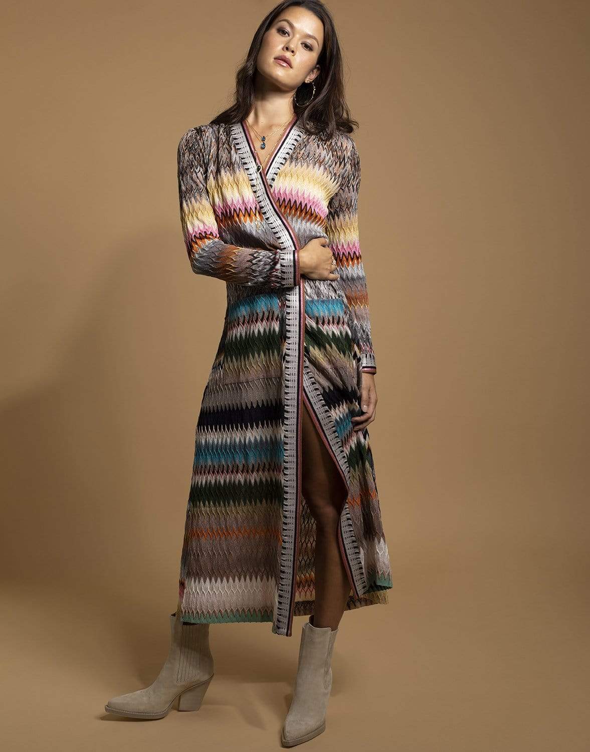 MISSONI-Long Knit Cardigan-