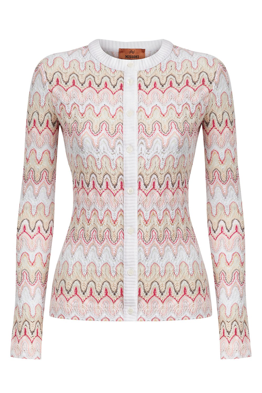 MISSONI-Crew Neck Buttoned Cardigan-