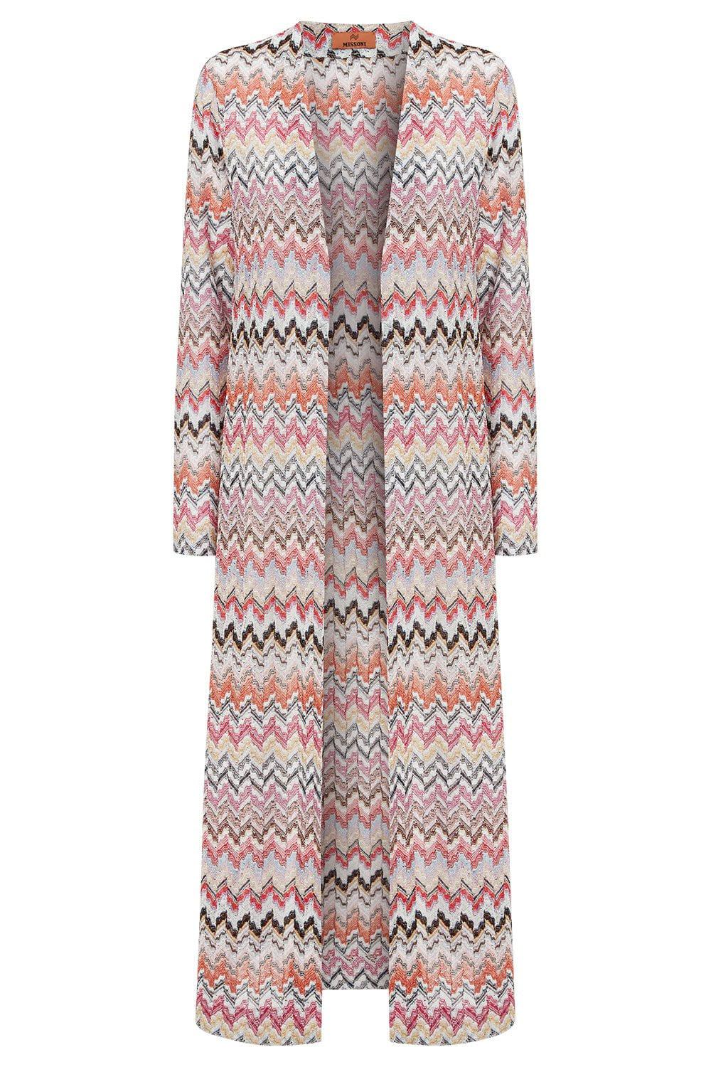 MISSONI-Long Cardigan - Pink White-