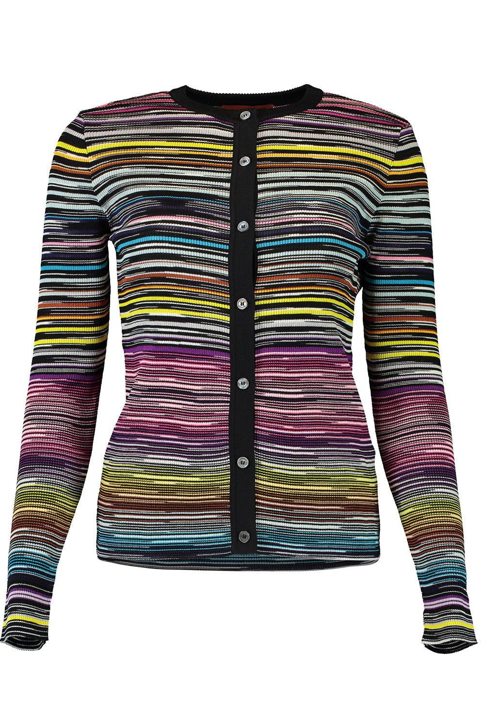 MISSONI-Stripe Cardigan - White Multi-