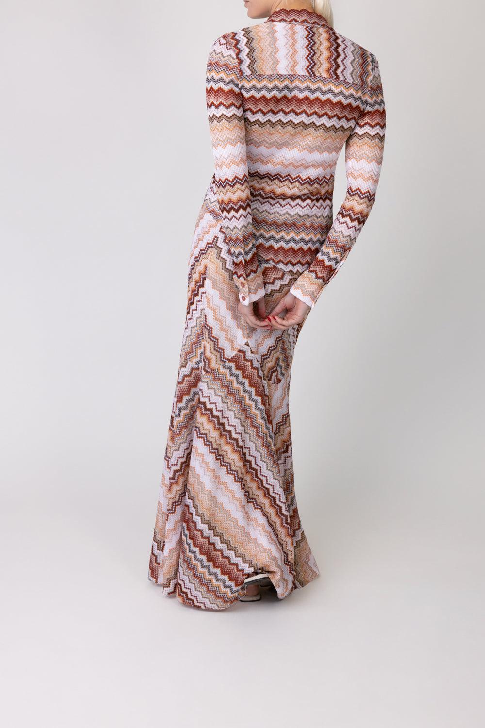 Multi Tones Long Sleeve Shirt-MULTIBRN-40-CLOTHINGTOPKNITS-MISSONI
