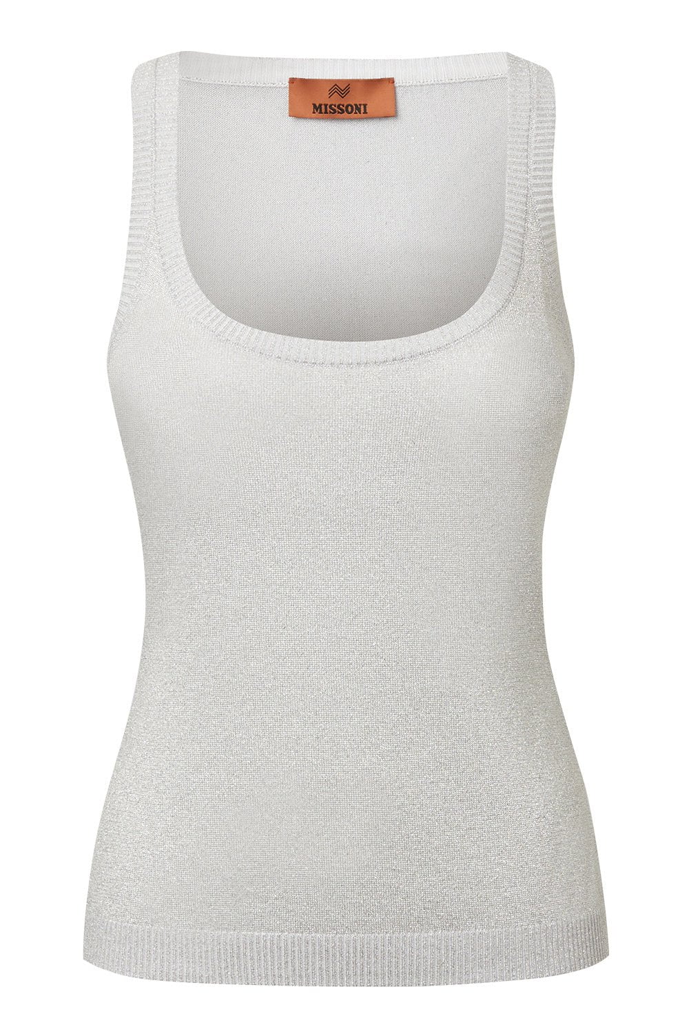 MISSONI-Scoop Neck Tank - Silver-