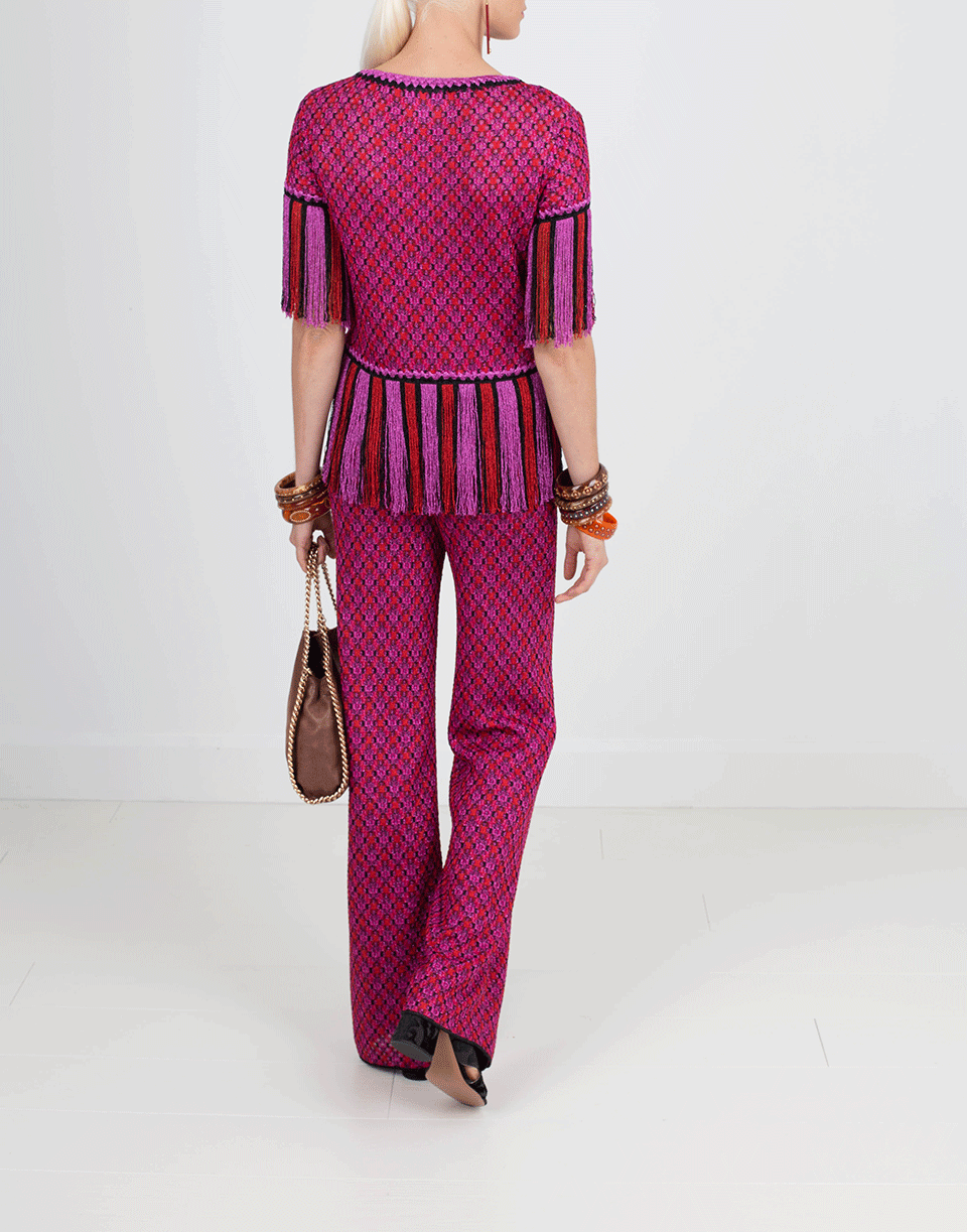 MISSONI-Fringe Trim Top-