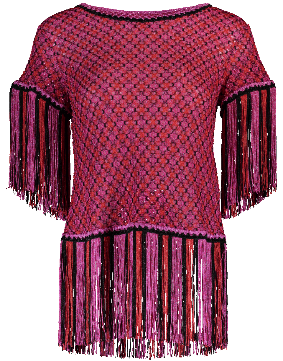 MISSONI-Fringe Trim Top-