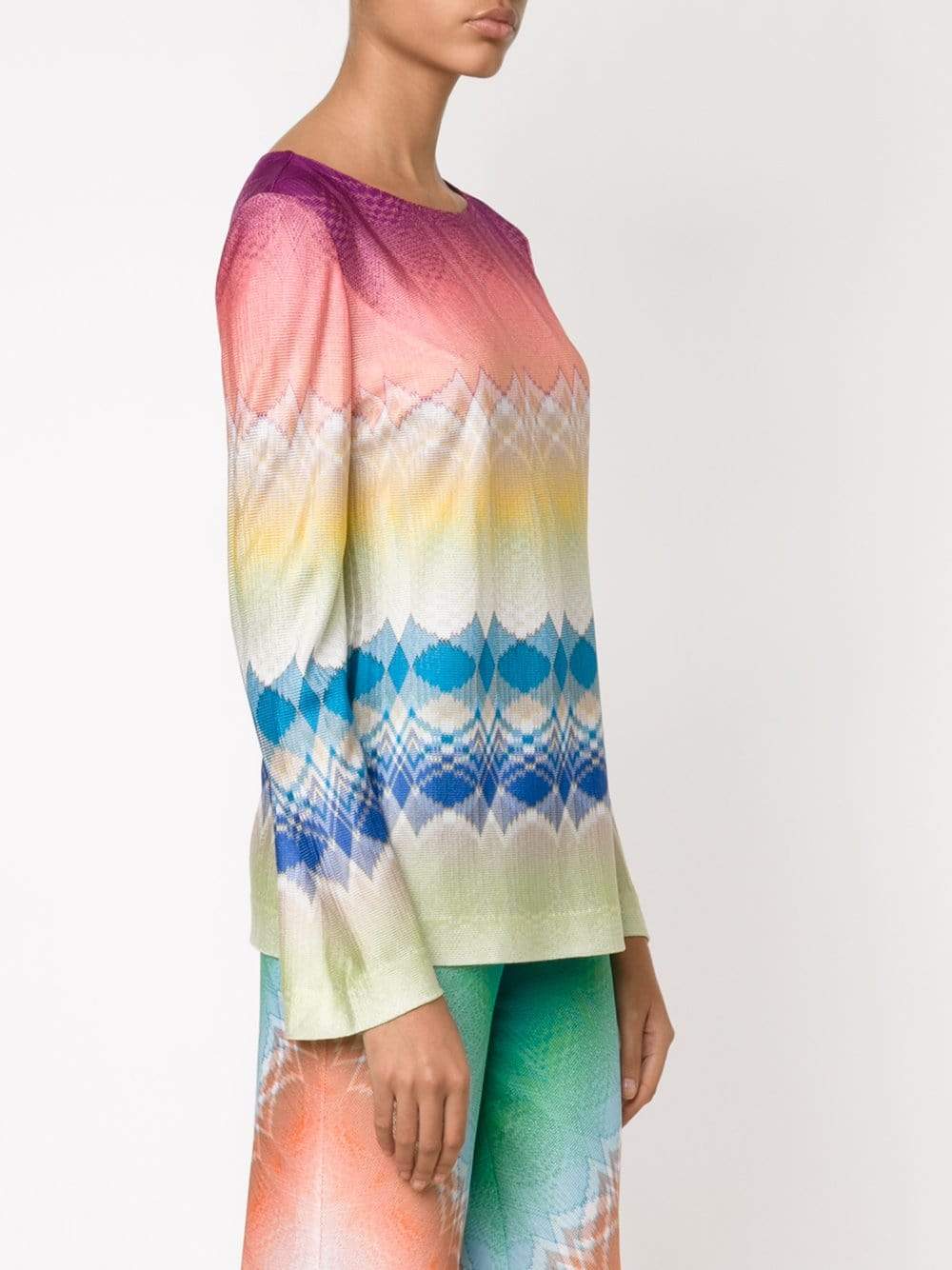 MISSONI-Abstract Long Sleeve Shirt-