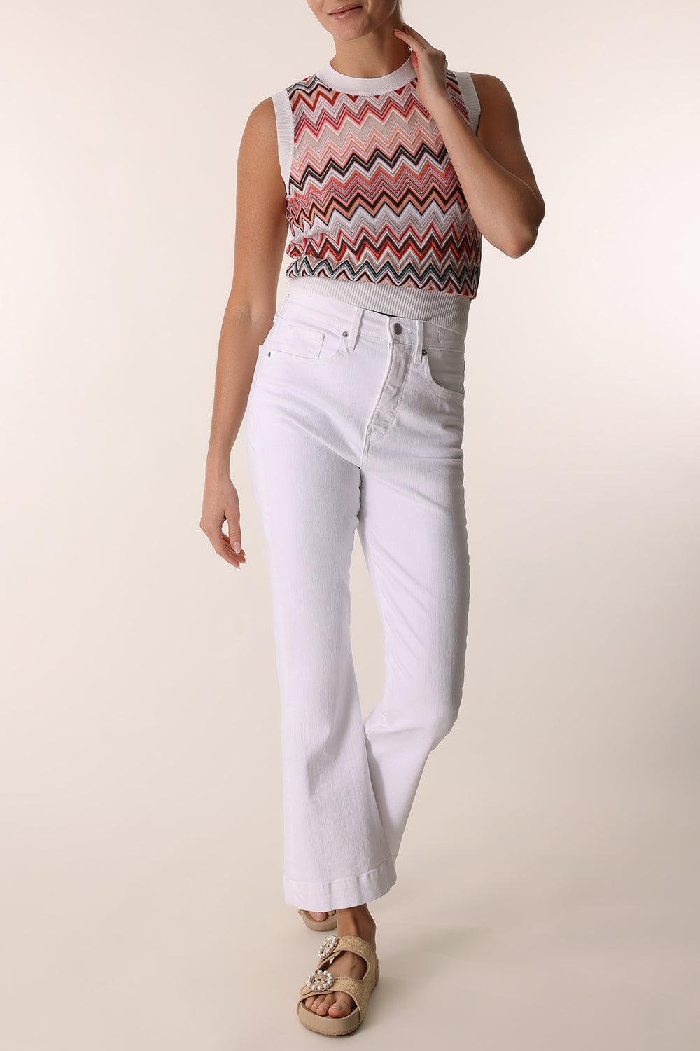 Multi Tones Vest-LTTONEWH-40-CLOTHINGTOPSWEATER-MISSONI