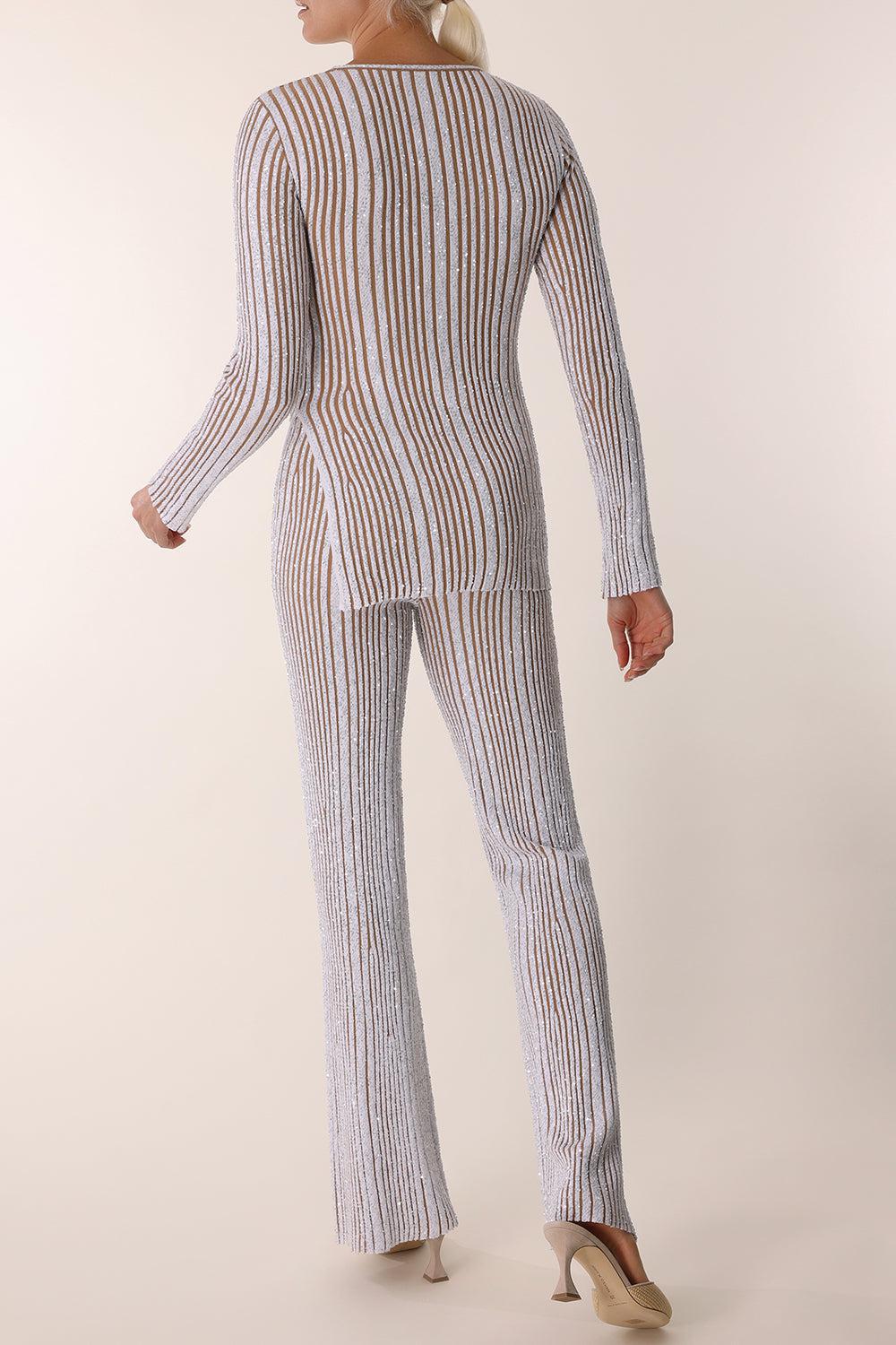 Crewneck Sweater-WHT/BGE-40-CLOTHINGTOPSWEATER-MISSONI