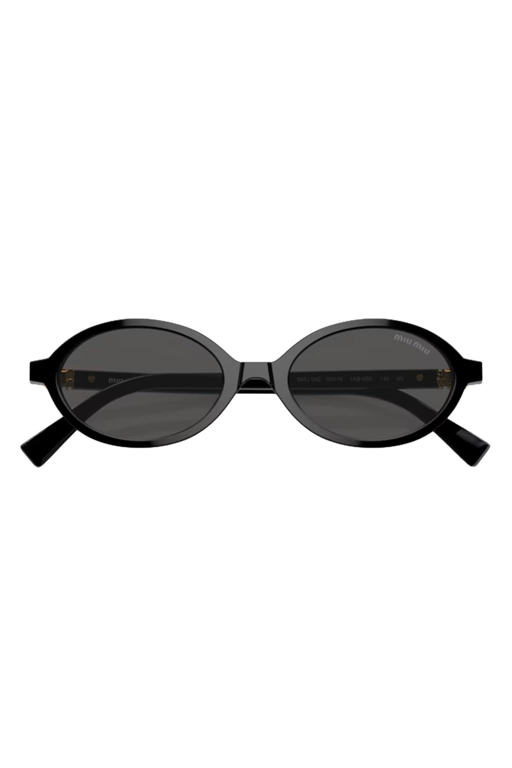  Oval Frame Sunglasses-BLACK-ACCESSORIESUNGLASSES-MIU MIU 